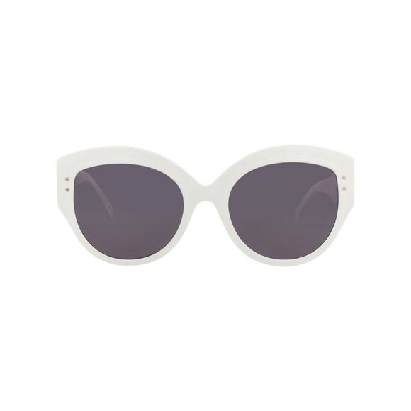 Alaia Round-Frame Acetate Sunglasses White Womens